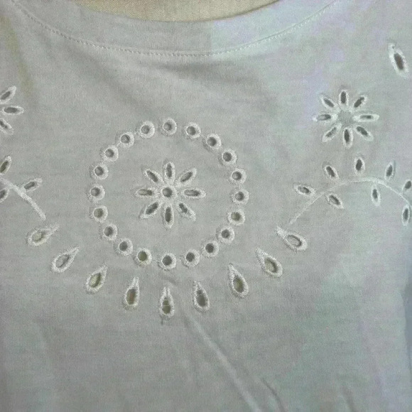 DRAPER JAMES RSVP White Embroidered Tee  (Size XXL) - Picture 4 of 11